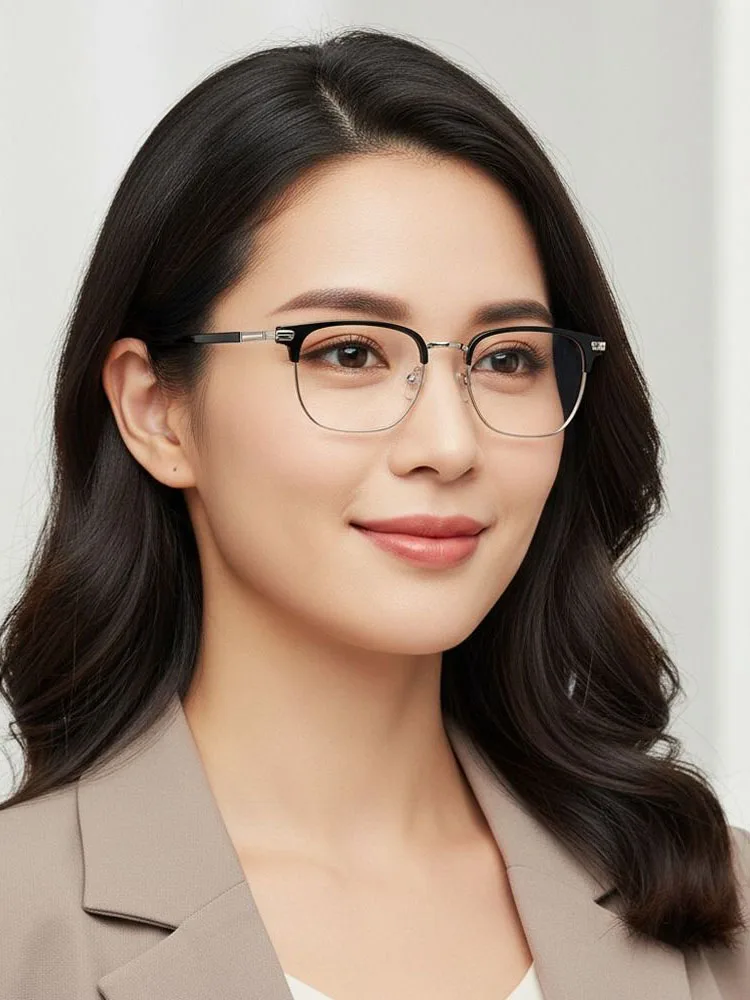 2026 Neue Unisex-Lesebrille: Vielseitige, modische Anti-Blaulicht-Brille mit Augenbrauenrahmen, 1 Stück – Detail 4