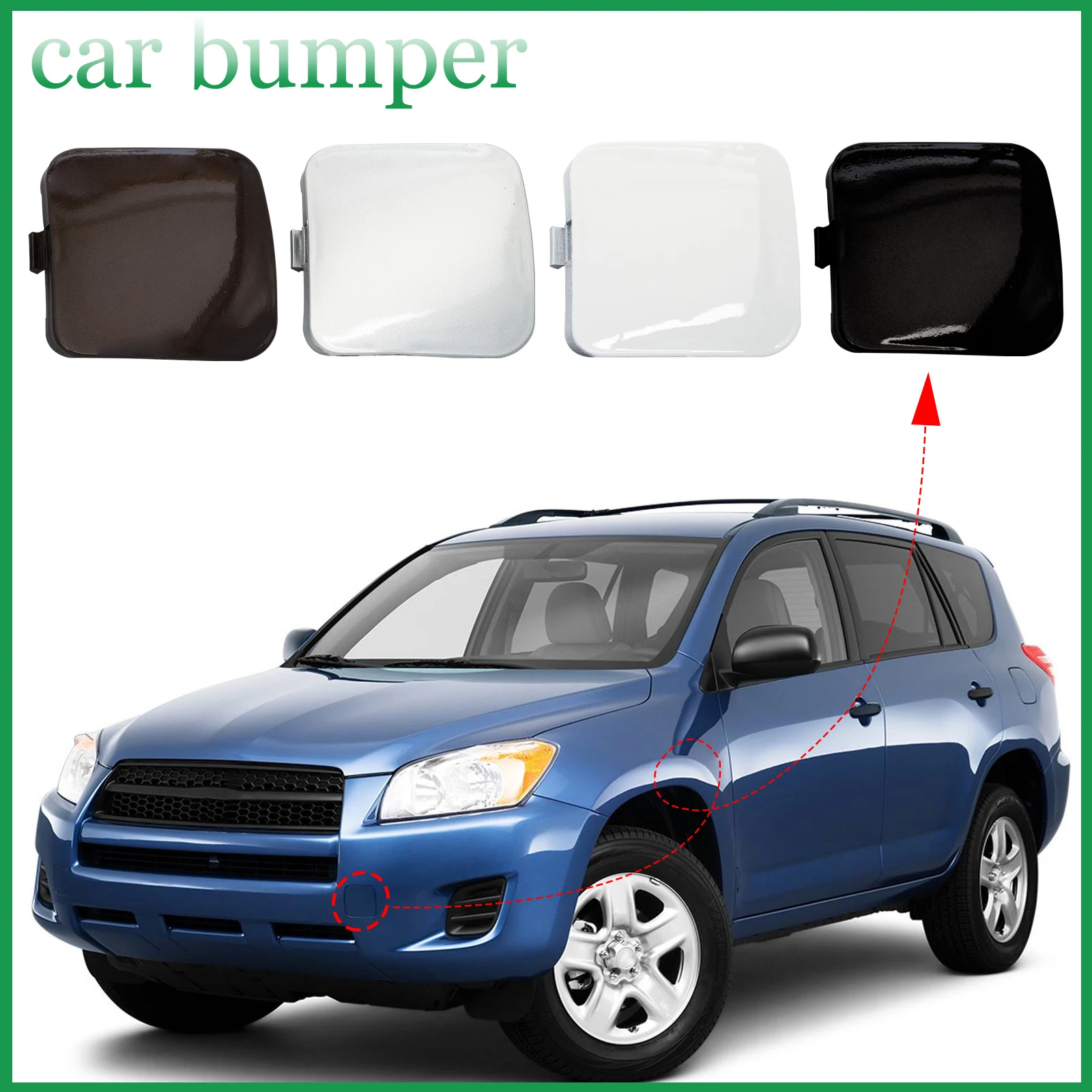 

Front Bumper Tow Hook Cover Cap Towing Eye For Toyota RAV4 Accessories 2009 2010 2011 2012 53286-0R020 53285-0R020