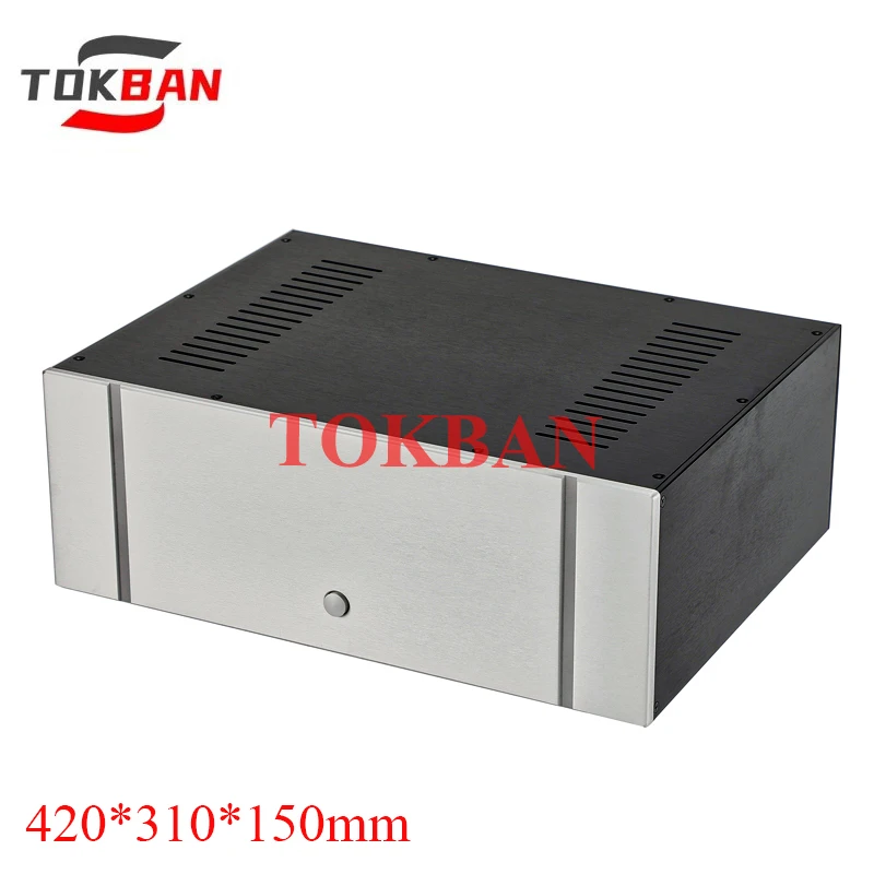 

Tokban CJ196 420*310*150mm All Aluminum Power Amplifier Preamplifier Chassis Enclosure for Diy Amplifier Audio Case Shell