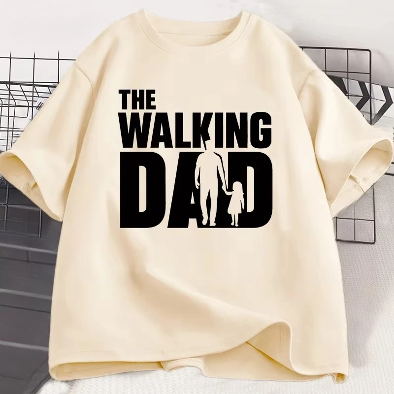 The Walking Dad Funny T-Shirt Funny Father and Daughter Matching Tee Shirt Cool Dad Graphic T Shirts Best Father's Day Clothes