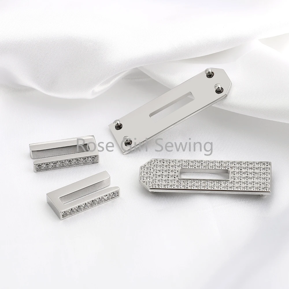 1/2/5Sets Stainless Steel Metal Bag Lock Clasp For Women Handbags Arch Bridge Square Rotating Lock DIY Hardware Kits Accessories