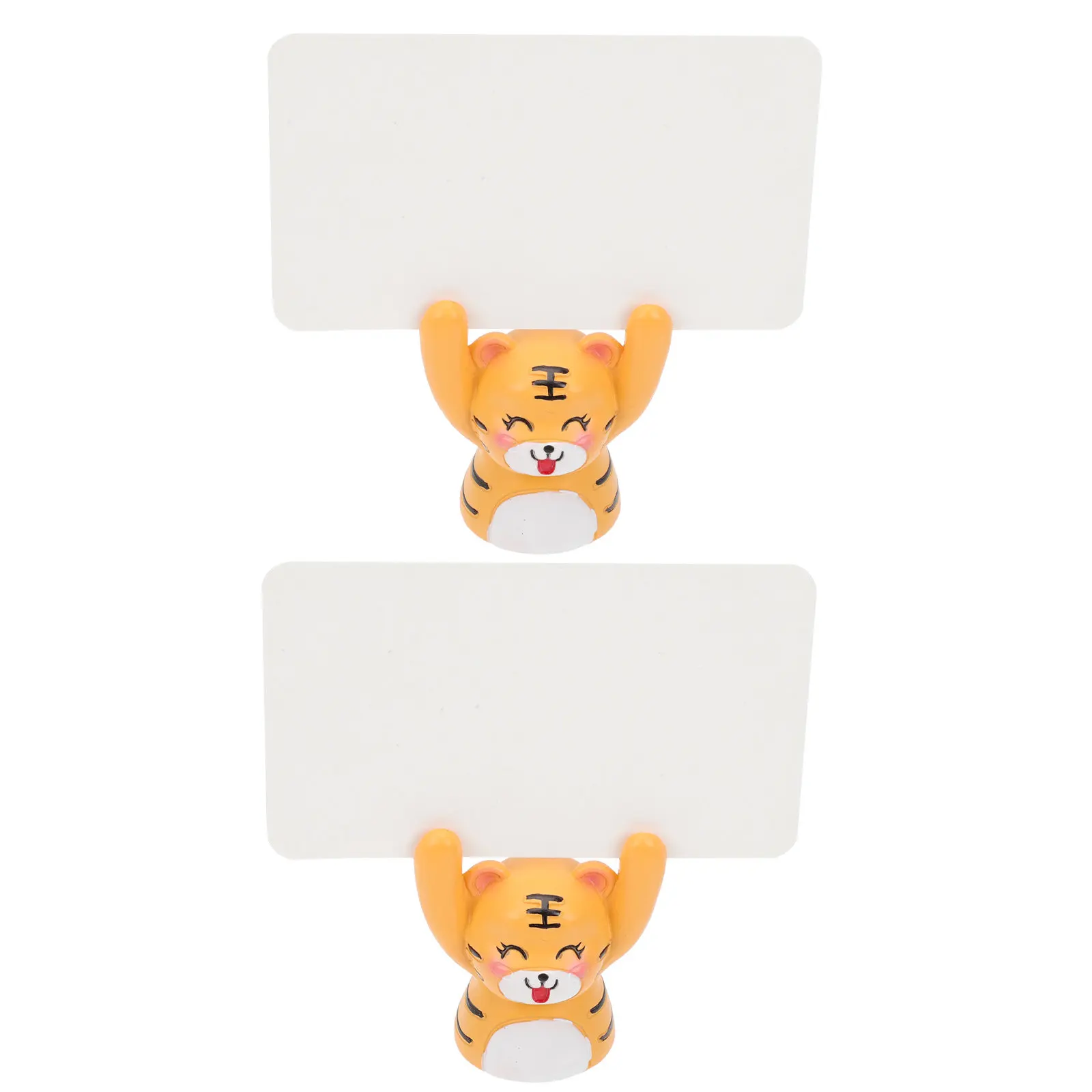 

2Sets Tiger Statues Resin Paper Craft Home Decor Indoor Space Beautification Desktop Ornament for Cards Display Festive Gift