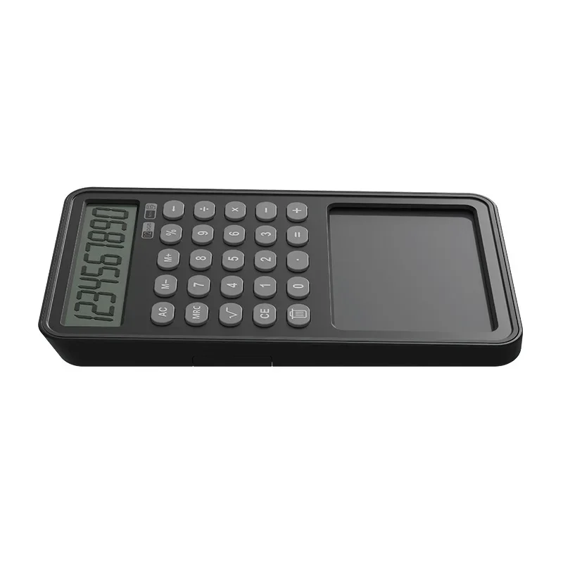 Calculadora portátil Writing Pad, 12-Bit Display, Office Learning, Novo