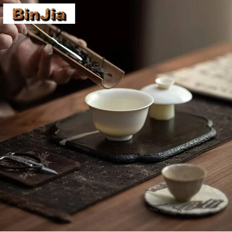 90ml Ding Kiln Gaiwan Ancient Sopera Not Hot Tea Tureen Household Tea Bowl With Lid Kit Tea Brewing Cover Bowl Tableware Gift