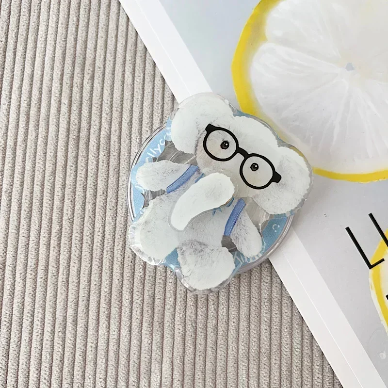 BX Ins Cartoon Animal Teddy Bear Suitable For Magsafe Magnetic Mobile Phone Rotation Stand Folding Telescopic Stand New Model