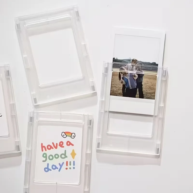 5/10 Stück magnetische Fotorahmen, Kühlschrankmagnete, lustiger kleiner Fotorahmen für Mini-Filmpapiere, Heimbüro-Ornamente, Urlaubsgeschenk – Detail 4