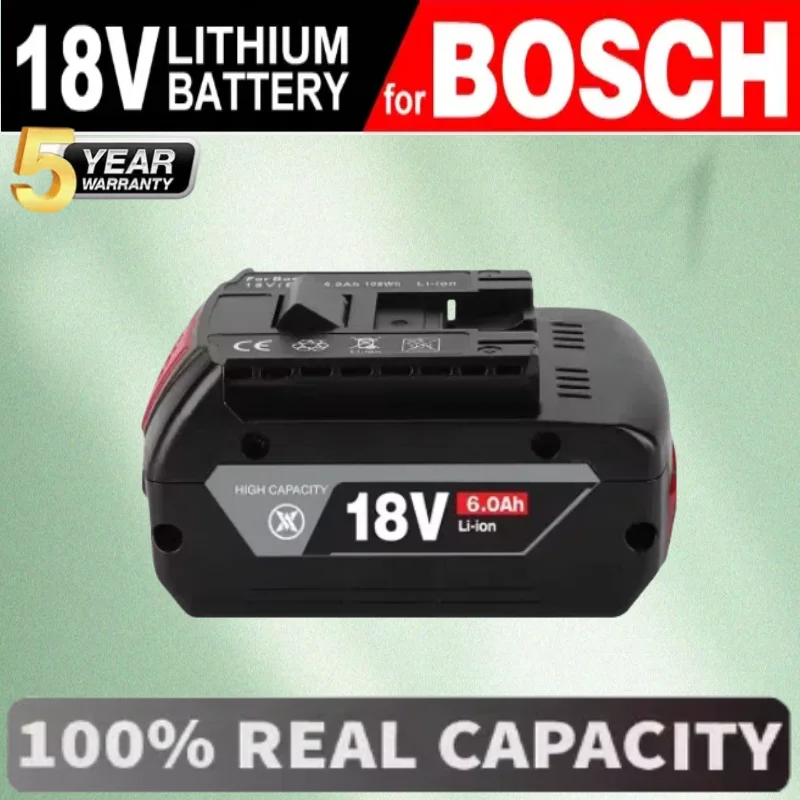 NewOriginal 10.0Ah BAT610G High- Capacity Replacement Battery for Bosch 18V Tools with LED Indicator