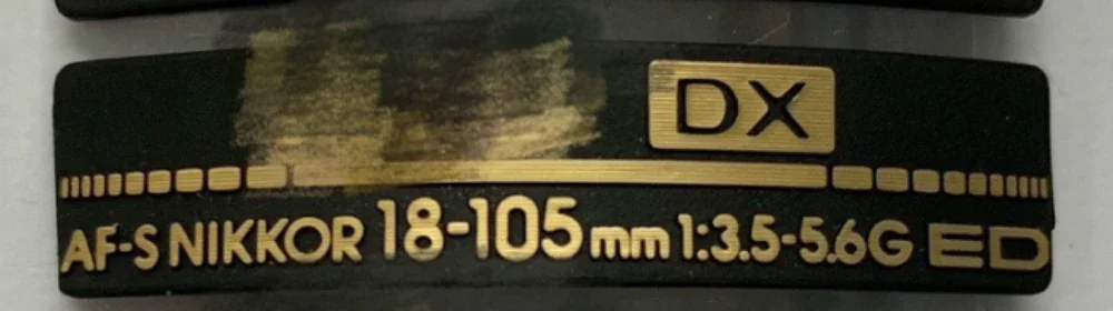 1 個新ニコン AF-S DX ニッコール 18-105 ミリメートル 18 105 ミリメートル F3.5-5.6 G ED ロゴ銘板ラベルレンズ修理アクセサリー