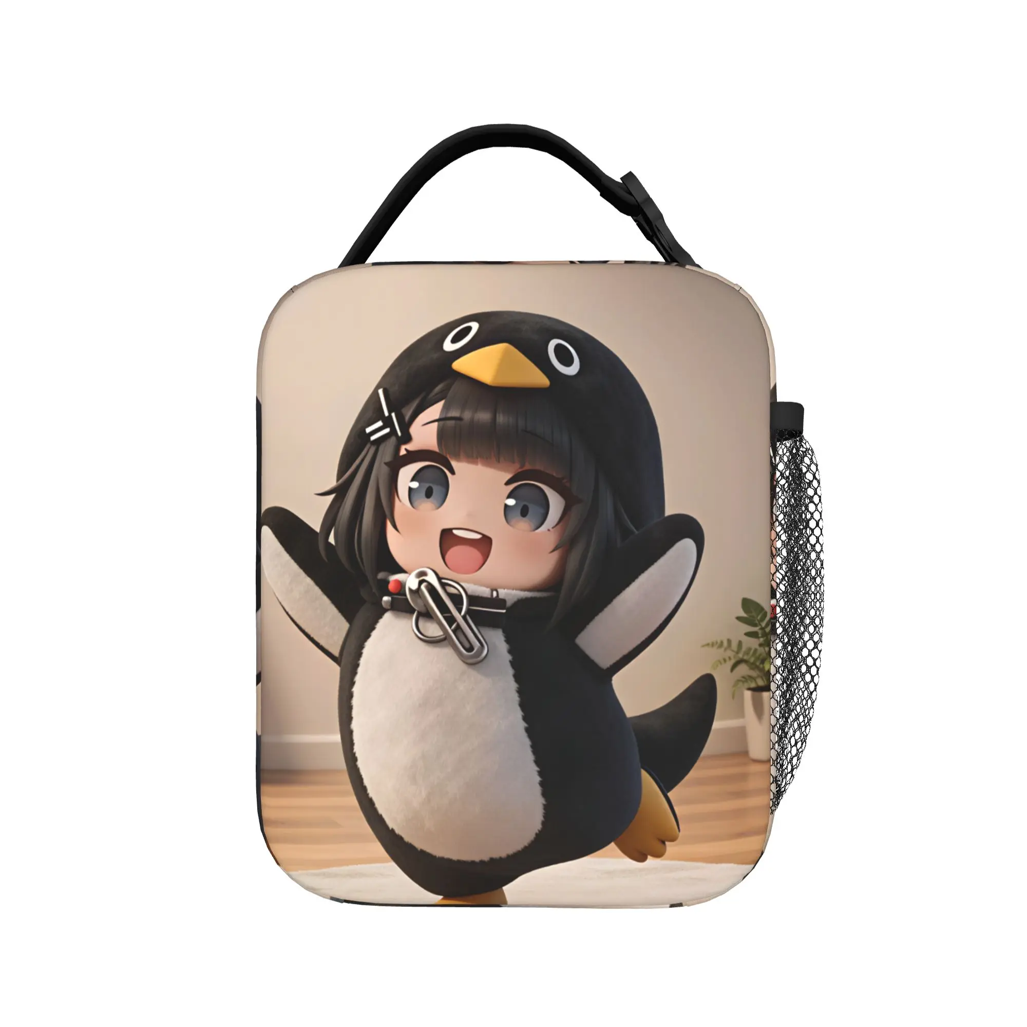 Gugu Gaga Penguin  Lunch Bag For Women  Print Lunch Box Retro Office Cooler Bag Portable Insulated Waterproof Thermal Lunch Bags