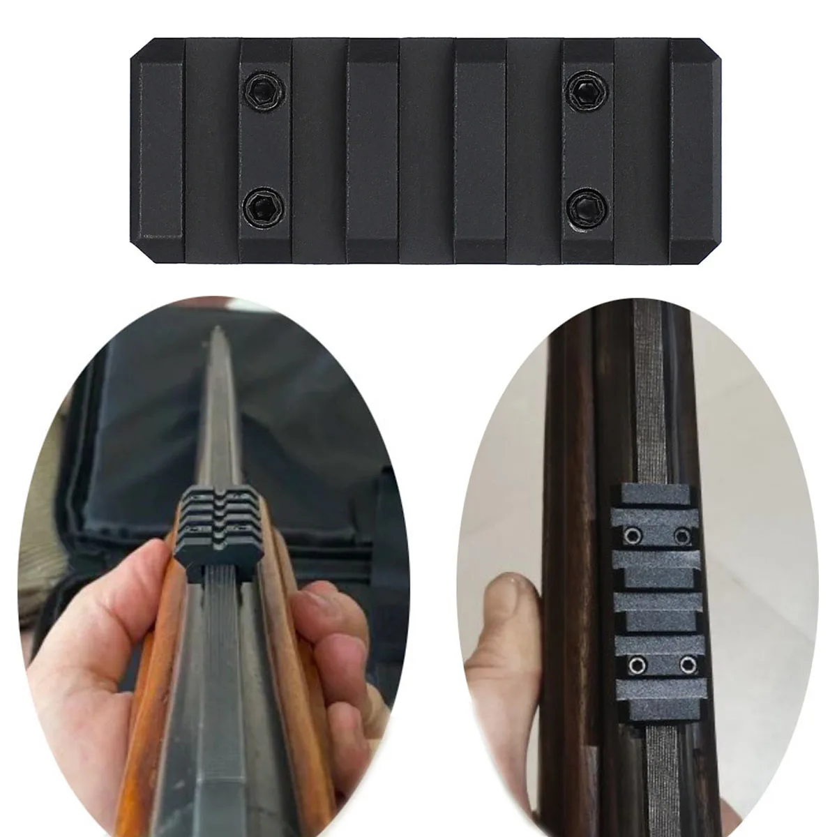 Tactical MP-155 IZH-2 Shotgun Rifle Scope Mount Base, Aluminum 21mm 5/8 Slots Picatinny Rail Plate for Sights Telescope Mounting