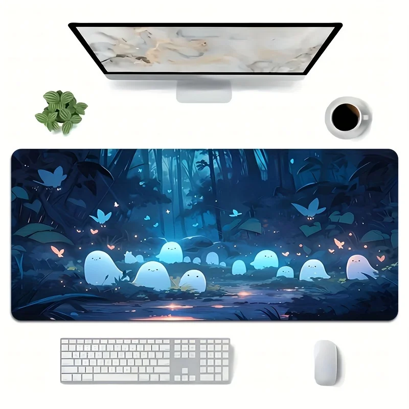 

Коврик для мыши Enchanting Forest Landscape высокого разрешения, натуральный каучук, идеальная фиксация краев, подходит для игрового и офисного использования