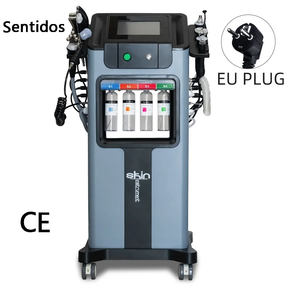 Máquina de Hidro-Oxígeno Facial 10 en 1 Sentidos, Masajeador SPA, Peeling Acuático, Hidratante, Dispositivo de Limpieza Facial con Burbujas Pequeñas