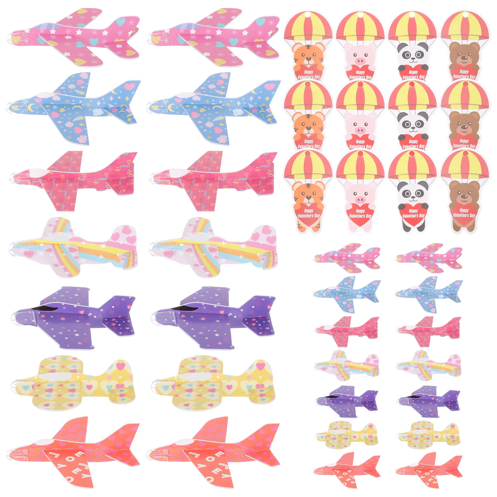 

1Set Foams Airplane Greeting Cards Kit Valentine's Day DIY Assemble Planes for Kids Light Safe No Assembly Tools Needed School