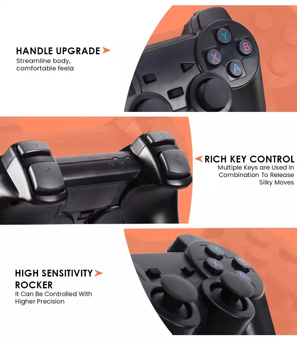 وحدة تحكم ألعاب فيديو تلفزيونية ريترو X2 Plus 4K Game Stick مدمجة في 30000+ ألعاب HD مخرج مشغل ألعاب لاسلكي