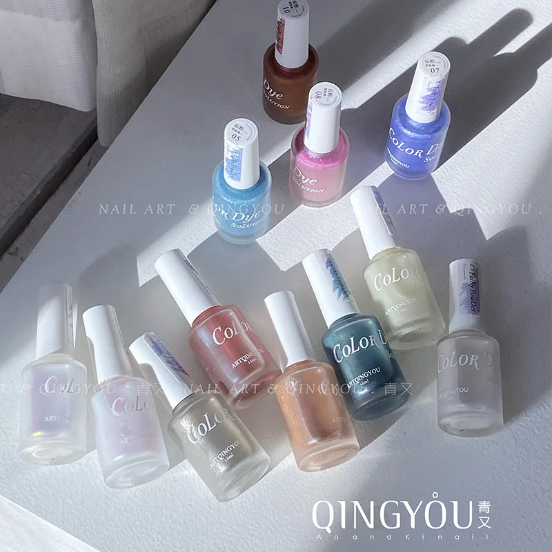 

12 Colors Nail Color Blooming Liquid Flower Gel Nail Polish Water Color DIY Marble Ink Natural Dry Easy To Apply Dyeing liquid