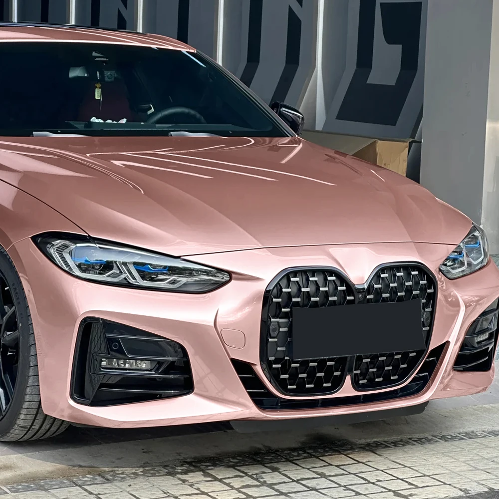 Car Wrapping Vinyl Film Rose Pink Color Modify Vehicles Multi-Function Durable Auto Motorcycle Body Color Modified Accessoires