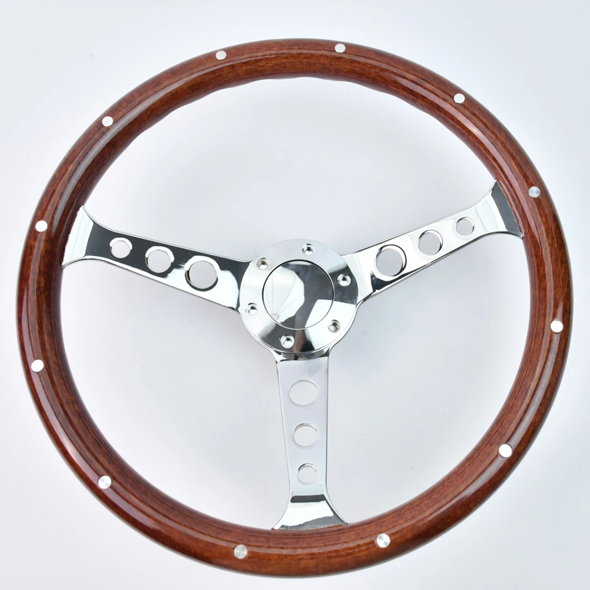 Riveted brown steering wheel ABS 380mm universal steering wheel