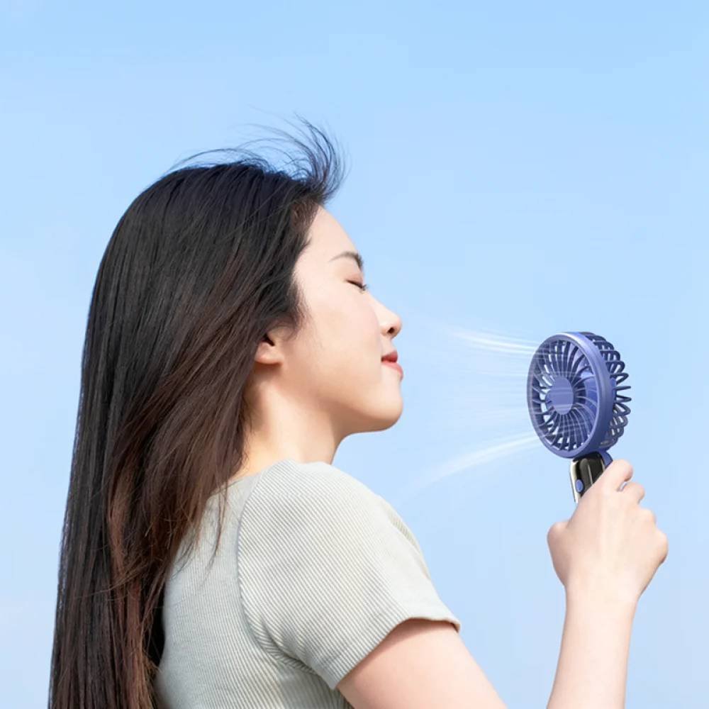 6 Speed Silent Mini Fan For Yajialuo Portable Handheld Cooling Blower USB Rechargeable Digital Display Desktop Air Summer Tool