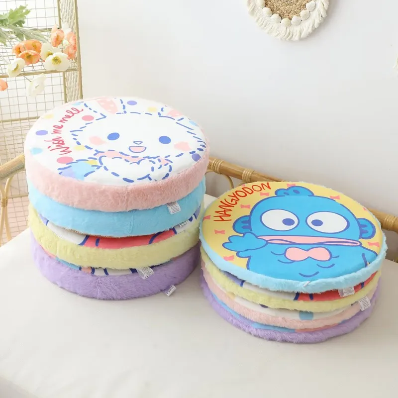 Kuromi Plush Seat Cushions Office Chair Mat Tatami Floor Home Classroom Relax Seat Cushion Round Cushion Gift For Boys And Girls