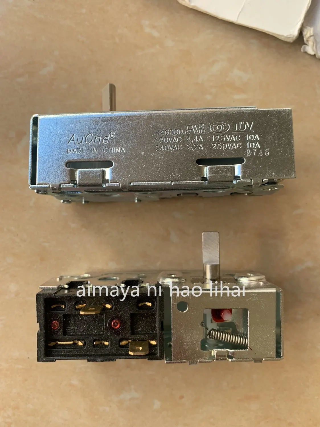 AUONE H4600D Adjustable Humidity Switch with 10-80% Range 4.4A 120V 2.2A 240V New Model