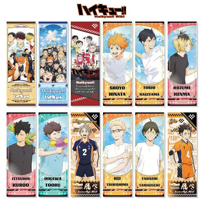 Double Sided Anime Character Hinata Shoyo Tobio Kageyama Daichi Sawamura Bookmark Functional Aesthetic Stationery Reading Gift