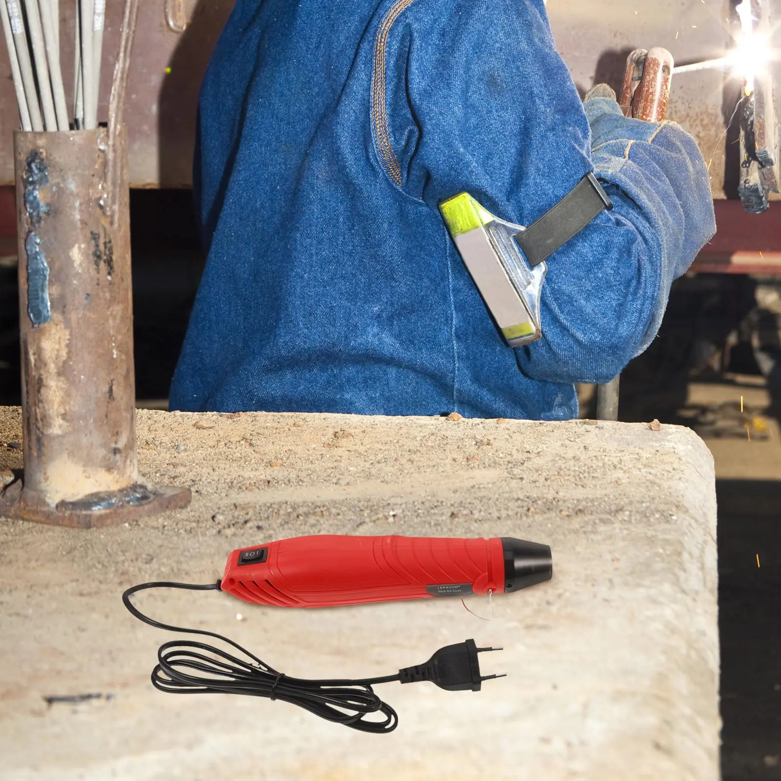 ポータブル熱溶接プラスチック機械多用途車の修理用シュリンク包装 DIY コード付きハンドヘルドブロワー装置