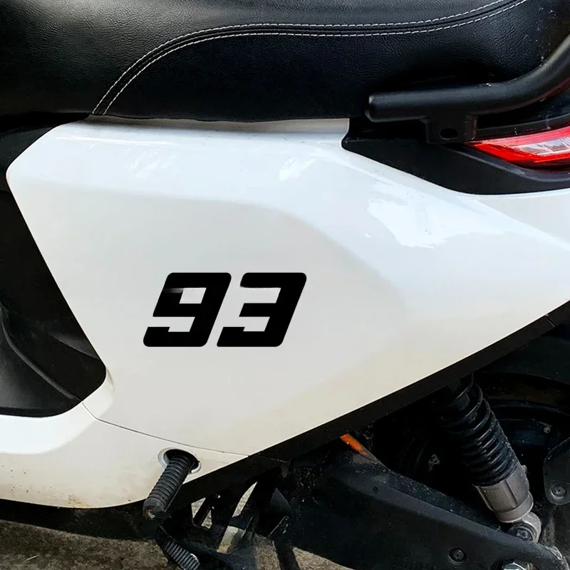 Number 93 Motorcycle Stickers Waterproof Vinyl Decals for Motorbike Electric Scooter Front Cowl Fuel Tank Helmet DIY Decoration view 5