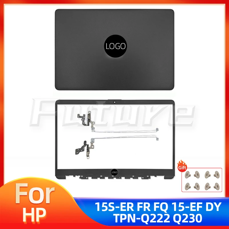 Neues gehäuse für hp 15s-fq 15s-fr 15s-eq 15-ef 15-er 15-dy TPN-Q222 TPN-Q230 lcd rückseitige abdeckung vordere blende scharniere schwarzes gehäuse