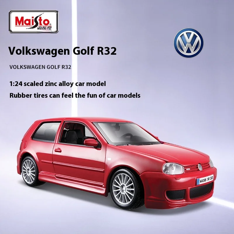 Nieuw Op Voorraad Maisto 1:24 Volkswagen Golf R32 Simulatie Legering Miniatuur Gegoten Auto Model Ornament Jongen Gift Aangepaste Speelgoed gift