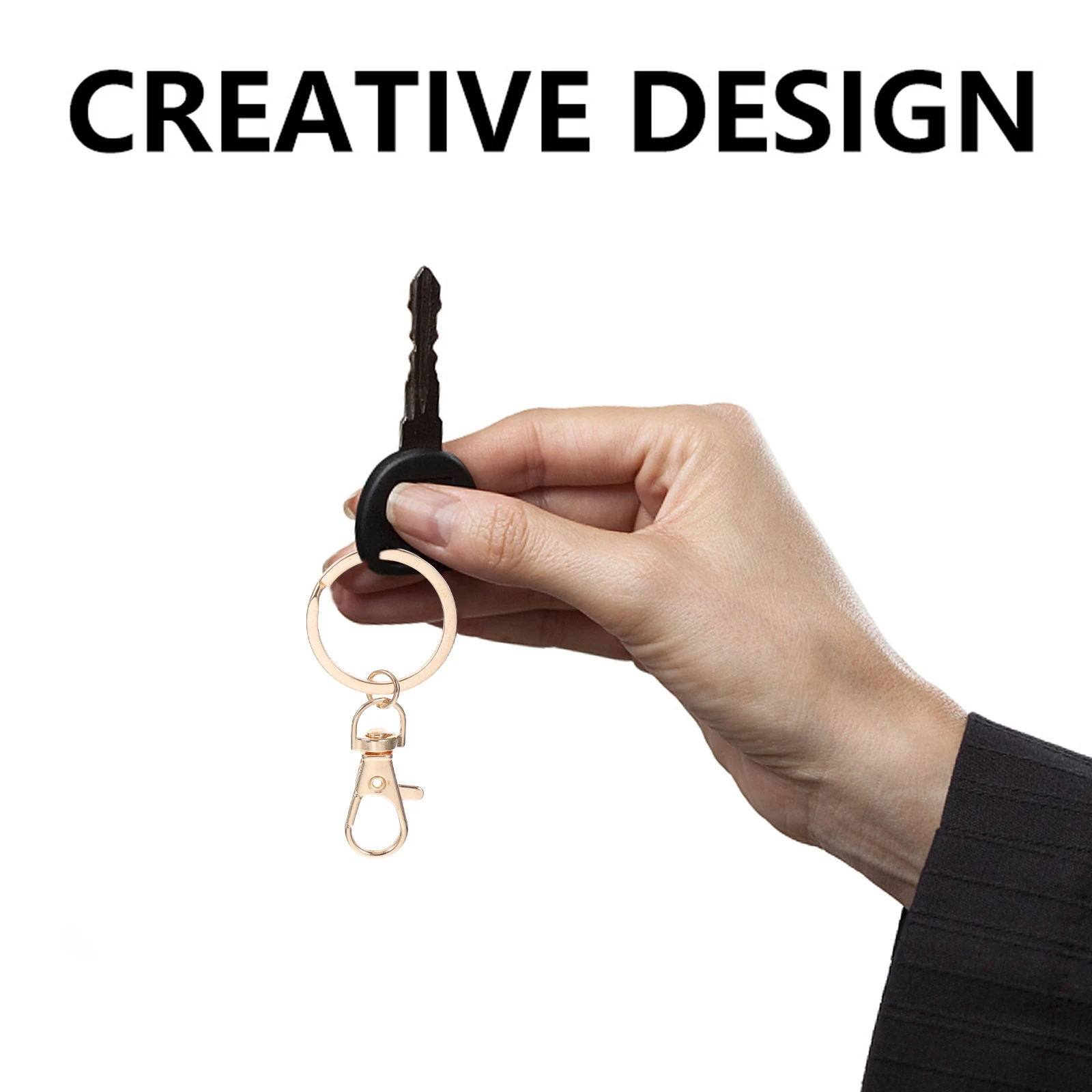 

50pcs Zinc Alloy Keychains Hand Polished Electroplated Wear Resistant Durable Key Rings Bottle Opener Gifts Jewelry Parts