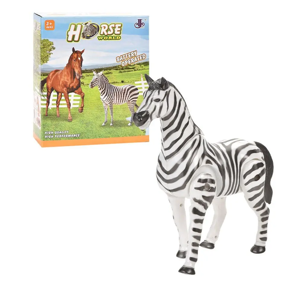 Battery Operated Cow Cattle Toy Horse Livestock Animals Model Zebra Rabbit