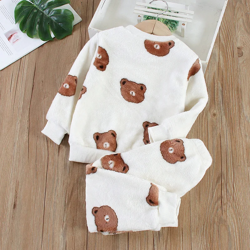 Clothing set Spring and Autumn Korean version 0-6 year old boys and girls casual cartoon printing home clothes Children Clothing