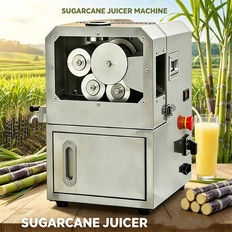 

Commercial Stainless Steel Sugar Cane Juicer Electric Desktop Four Axis Sugarcane Press Juicer Machine