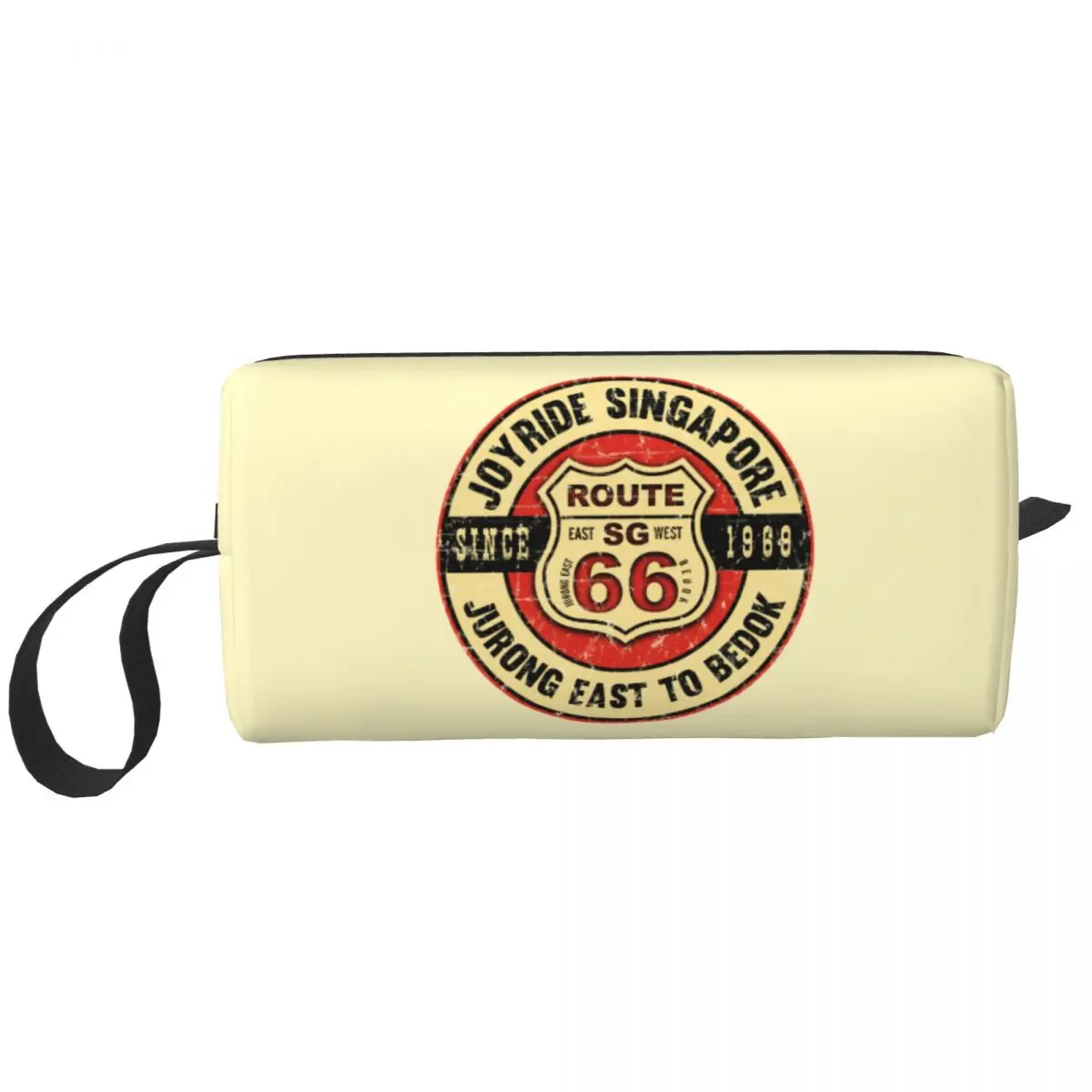 Retro Grunge Historic Route 66 Toiletry Bag America Highway Mother Road Cosmetic Makeup Organizer Beauty Storage Dopp Kit Box