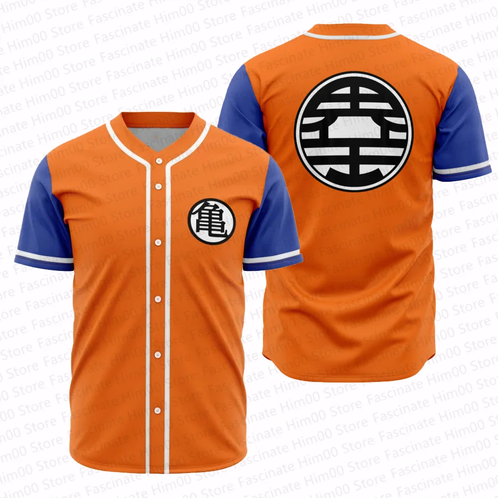 Japanese anime new baseball uniform Tshirt Goku cartoon childrens baseball uniform Mens/girl comic party baseball uniform Tshirt