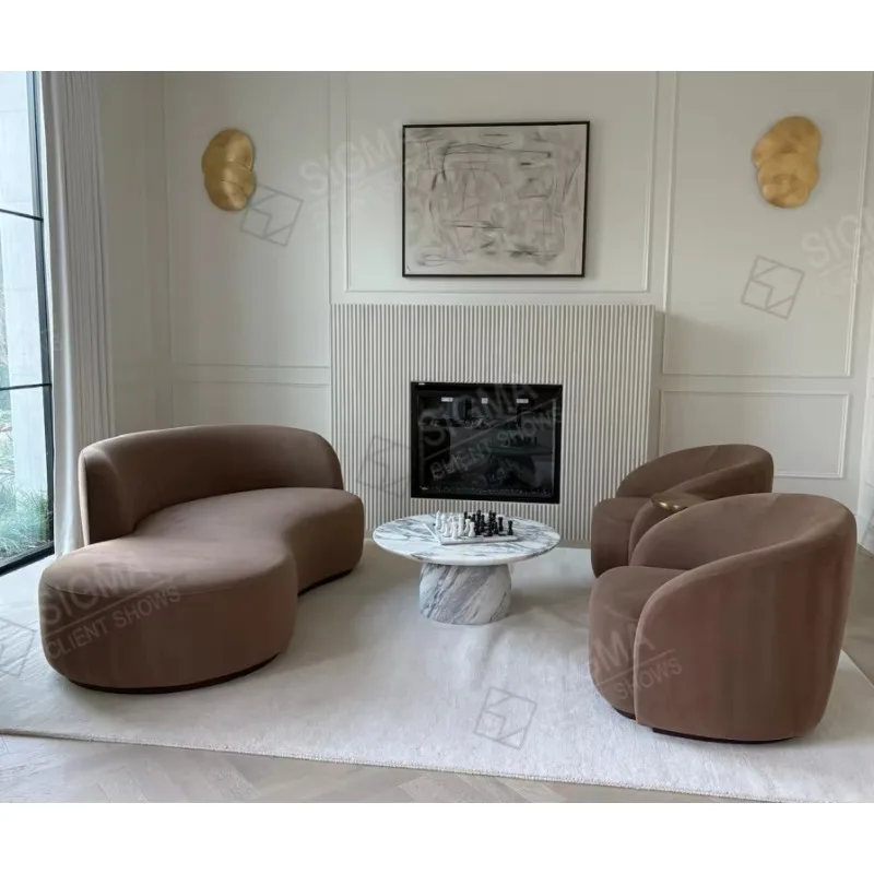 Jinhua Furniture Modern Hotel Interior Luxury Sectional Fabric Sofa Set Apartment Warehouse