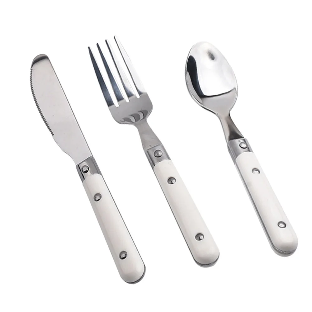 

Kids Stainless Steel Tableware Set Simple Cutlery for Home Hotel Kids Fork Spoon Cutter Safe Reliable Stainless Steel Flatware