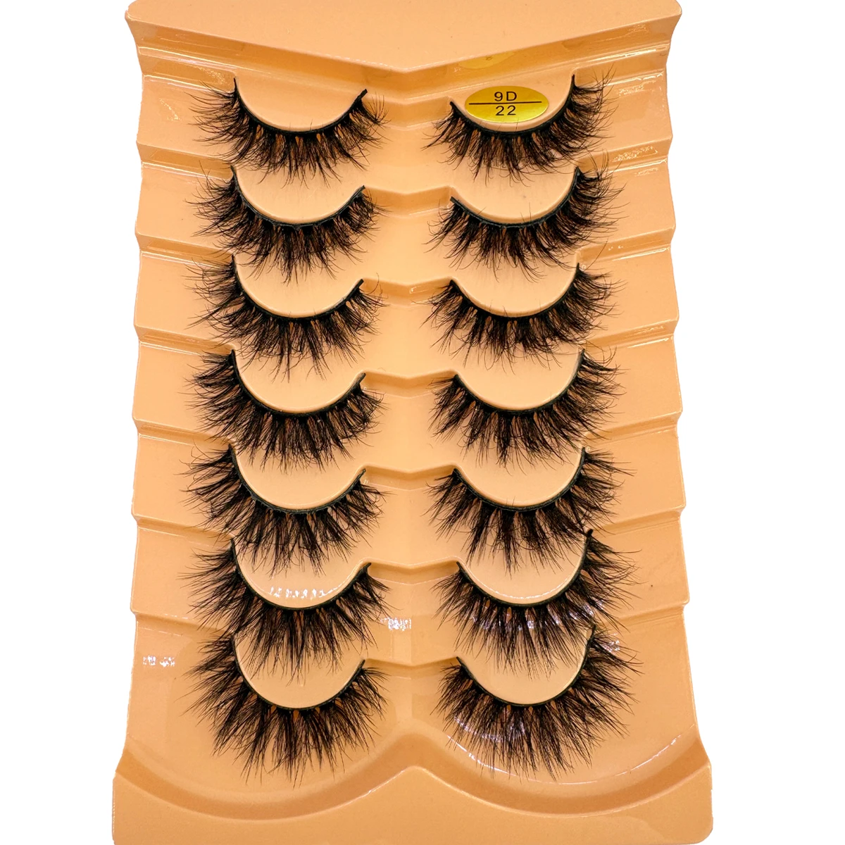 Ciglia finte 9D ciglia di pelliccia di visone 7 paia di ciglia finte naturalmente spesse occhi di gatto spessi e soffici, adatte per tutti i giorni/w