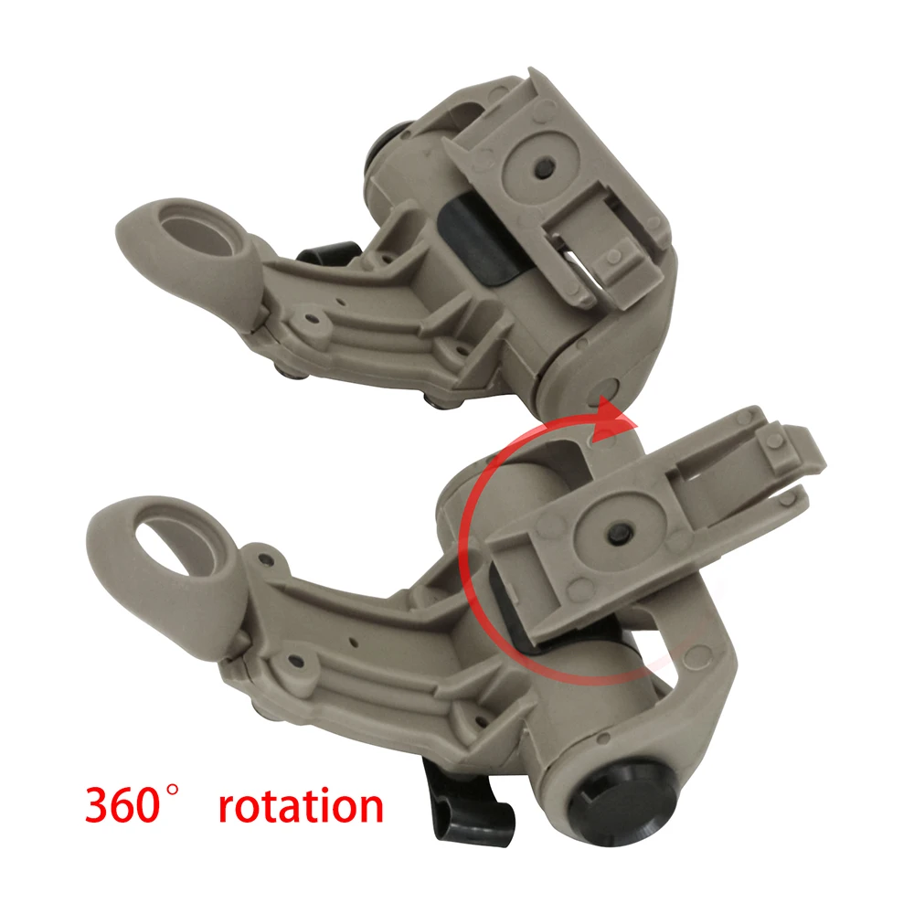 Rotary T Arm Tactical ARC Capacete Substituição, Rail Adapter Compatível com RAC Fone De Ouvido, Caça Tiro Fone De Ouvido, Airsoft Sport