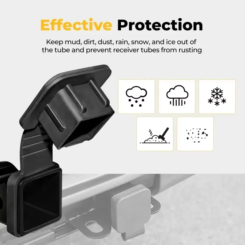 Dustproof Trailer Hitch Tube Cover Plug 2 Inch Effective Waterproof Tubes Receiver Cap Protector Square Plug For Mercedes