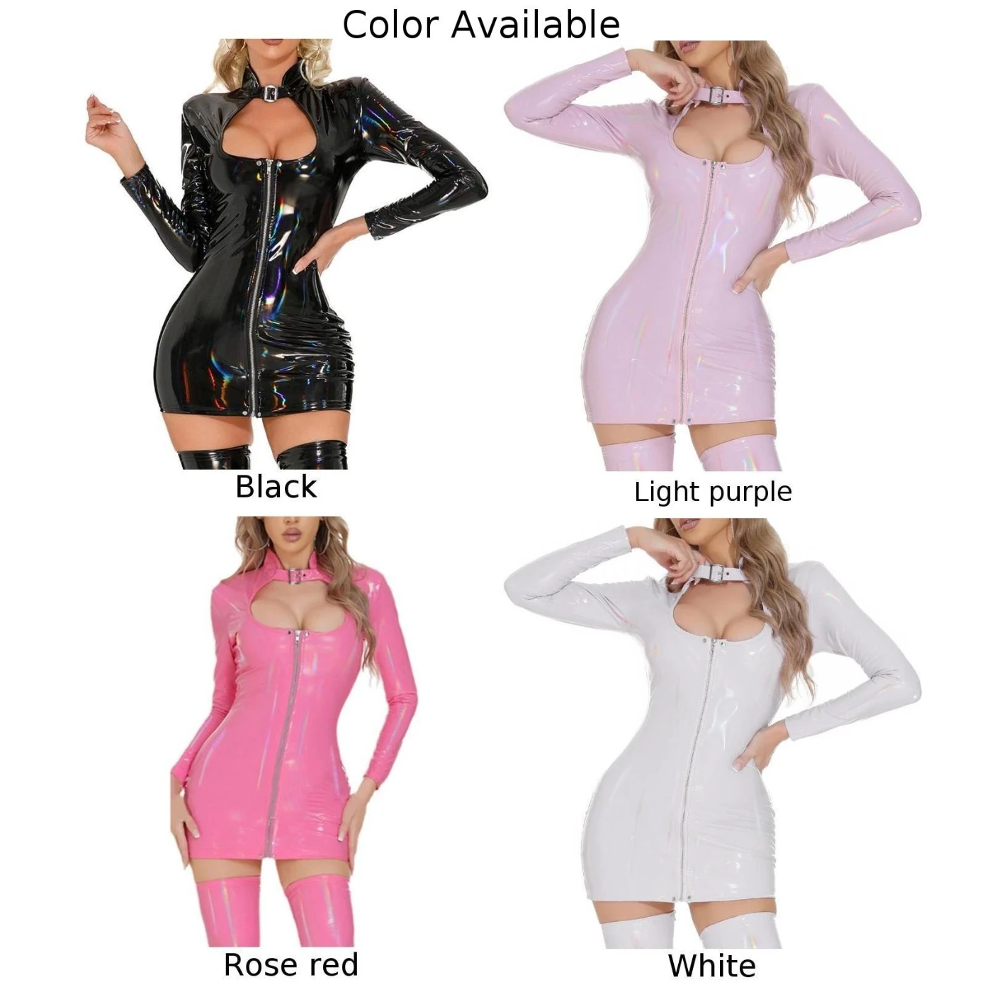 فستان نسائي بأسعار معقولة فستان نسائي مثير للربيع طفيف قابل للتمدد بلون سادة للصيف والشتاء والخريف بأكمام طويلة