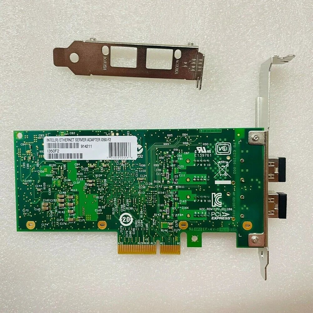 ل إنتل I350-F2 PCI-E X4 SFP المتعدد المنفذ المزدوج جيجابت إيثرنت الألياف البصرية Lan بطاقة الشبكة عالية الجودة سريع السفينة