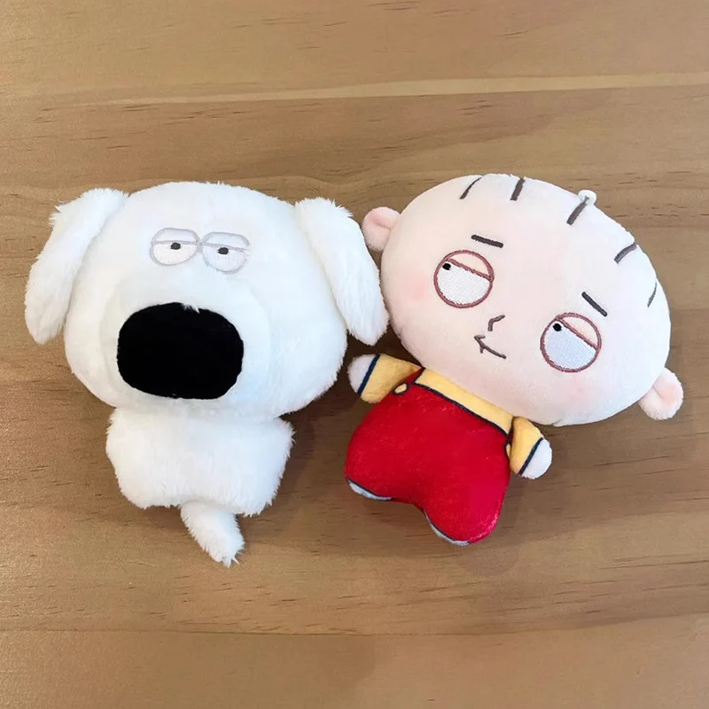 10cm Cute Family Guy Stewie Griffin Printed Cotton Doll Plush Toy Cosplay Soft Cartoon Plush Figure Keychain Pendant Gift