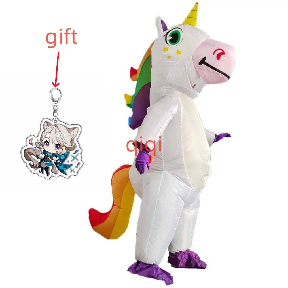 

Cute Unicorn Inflatable Costume Suits Dress Mascot Christmas Party Cosplay Costumes for Man Woman Adult Boys Girls