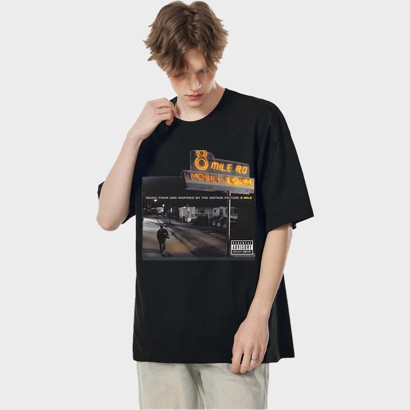 

Men's T-Shirt 100% Pure Cotton Rapper Digital Print Loose Round Neck Fashionable Y2k Style Half Sleeved Top Breathable T Shirt