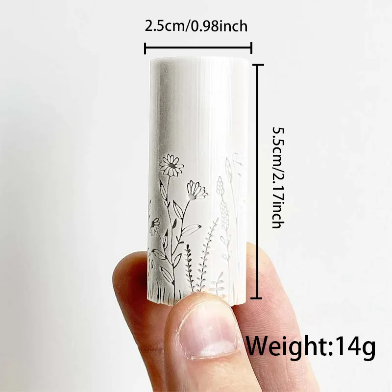 Ensemble de rouleaux à texture botanique, 5 modèles de rouleaux de gaufrage à motifs floraux pour la fabrication de bijoux en argile polymère