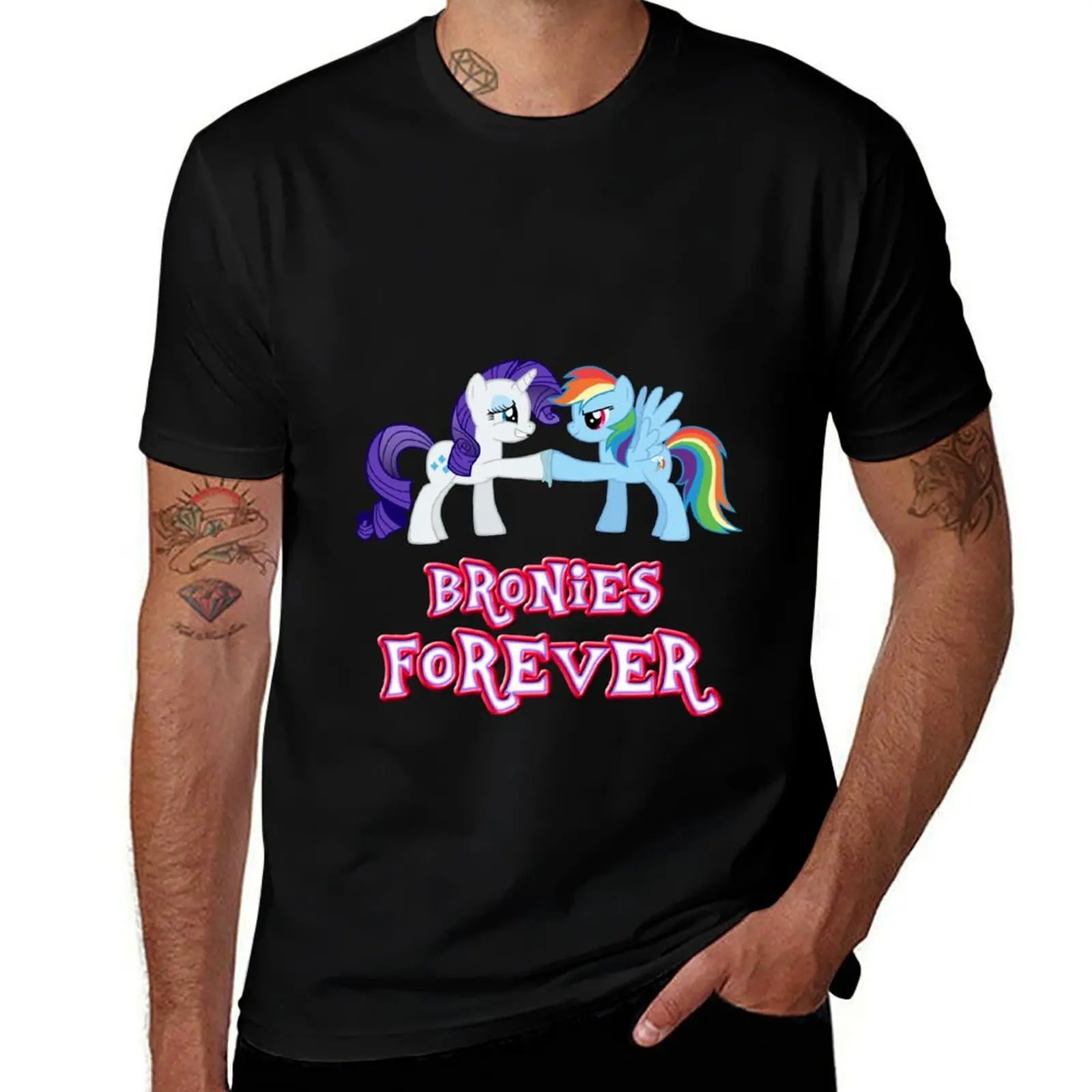 

Bronies Forever (No Heart) 4 T-Shirt heavyweights oversizeds oversized shirts graphic tee men