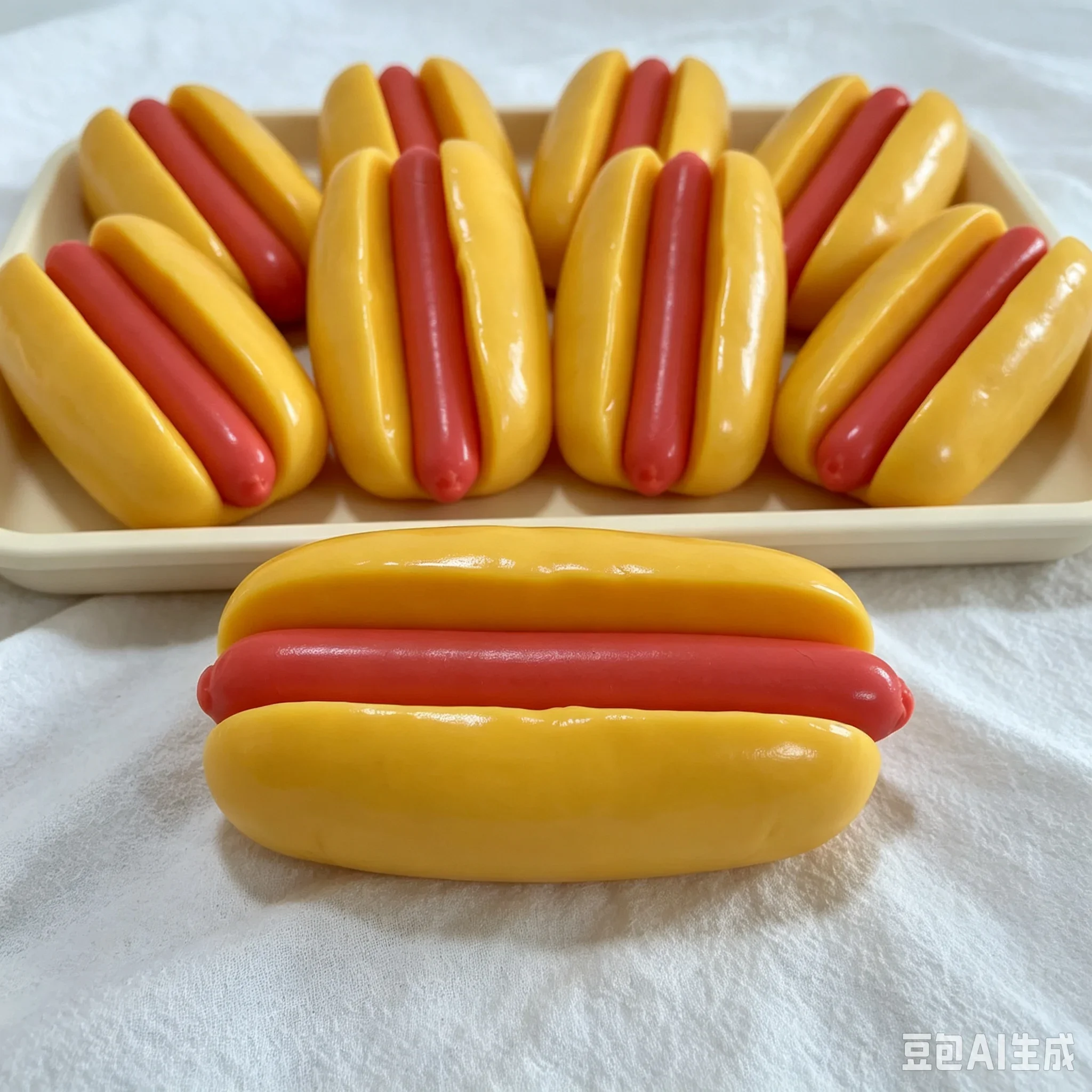 Simulation Crispy Hot Dog Bread Squishy Handmade Ball Squishy Fidget Ball  ASMR Sensory Stress Relief Gifts for Adults