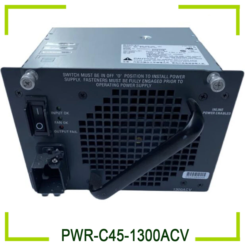 For CISCO Power Supply Used On WS-C4506-E 4507R Series Switches 341-0038-05 1300W PWR-C45-1300ACV 