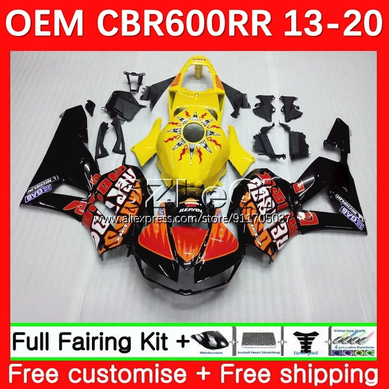 Fairing For HONDA CBR600RR CBR 600CC Repsol orange 600RR 600 CC F5 13 14 15 16 17 40No.5 CBR600 RR 2018 2019 2020 2021 2022 2023